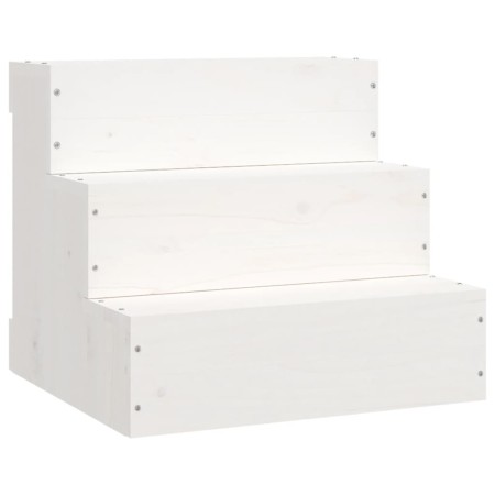 vidaXL Haustiertreppe Weiß 40x37,5x35 cm Massivholz Kiefer