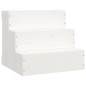vidaXL Haustiertreppe Weiß 40x37,5x35 cm Massivholz Kiefer vidaXL Haustiertreppe Weiß 40x37,5x35 cm Massivholz Kiefer