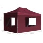 vidaXL Profi-Partyzelt Faltbar mit Wänden Aluminium 4,5×3m Weinrot vidaXL Profi-Partyzelt Faltbar mit Wänden Aluminium 4,5×3m Weinrot