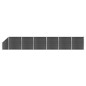 Zaunelement Set WPC 1138x(105-186) cm Schwarz Zaunelement Set WPC 1138x(105-186) cm Schwarz