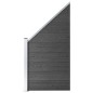 Zaunelement Set WPC 1138x(105-186) cm Schwarz Zaunelement Set WPC 1138x(105-186) cm Schwarz