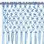vidaXL Makramee Vorhang Blau 140x240 cm Baumwolle vidaXL Makramee Vorhang Blau 140x240 cm Baumwolle