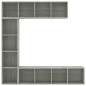 vidaXL 3-tlg. Bücher-/TV-Schrank Set Betongrau 180x30x180 cm vidaXL 3-tlg. Bücher-/TV-Schrank Set Betongrau 180x30x180 cm