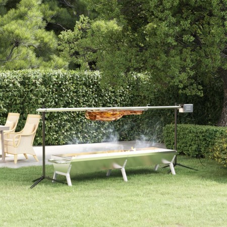 vidaXL Rotisserie-Grill Automatisch Edelstahl
