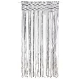 vidaXL Makramee Vorhang Anthrazit 140x240 cm Baumwolle