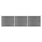 Zaunelement Set WPC 526x146 cm Grau Zaunelement Set WPC 526x146 cm Grau