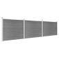 Zaunelement Set WPC 526x146 cm Grau Zaunelement Set WPC 526x146 cm Grau