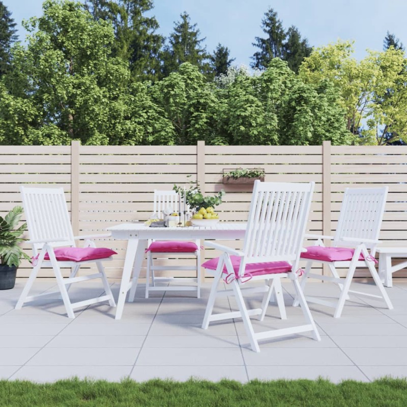 vidaXL Stuhlkissen 4 Stk. Rosa 40x40x7 cm Stoff vidaXL Stuhlkissen 4 Stk. Rosa 40x40x7 cm Stoff