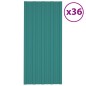 vidaXL Dachpaneele 36 Stk. Verzinkter Stahl Grün 100x45 cm vidaXL Dachpaneele 36 Stk. Verzinkter Stahl Grün 100x45 cm