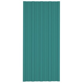 vidaXL Dachpaneele 36 Stk. Verzinkter Stahl Grün 100x45 cm