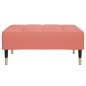 vidaXL Schlafsofa 2-Sitzer mit Hocker & Zwei Kissen Rosa Samt vidaXL Schlafsofa 2-Sitzer mit Hocker & Zwei Kissen Rosa Samt