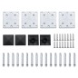 Zaunelement Set WPC 526x146 cm Grau Zaunelement Set WPC 526x146 cm Grau