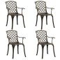 vidaXL 5-tlg. Bistro-Set Aluminiumguss Bronzen vidaXL 5-tlg. Bistro-Set Aluminiumguss Bronzen