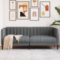 vidaXL Sofa 2-Sitzer Dunkelgrau Stoff vidaXL Sofa 2-Sitzer Dunkelgrau Stoff