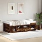 vidaXL Tagesbett mit Schubladen Räuchereiche 75x190 cm Holzwerkstoff vidaXL Tagesbett mit Schubladen Räuchereiche 75x190 cm Holzwerkstoff
