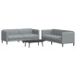 vidaXL 2-tlg. Sofagarnitur Hellgrau Stoff vidaXL 2-tlg. Sofagarnitur Hellgrau Stoff