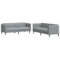 vidaXL 2-tlg. Sofagarnitur Hellgrau Stoff vidaXL 2-tlg. Sofagarnitur Hellgrau Stoff