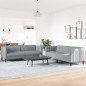 vidaXL 2-tlg. Sofagarnitur Hellgrau Stoff vidaXL 2-tlg. Sofagarnitur Hellgrau Stoff