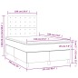 vidaXL Boxspringbett mit Matratze & LED Dunkelgrau 120x190 cm Stoff vidaXL Boxspringbett mit Matratze & LED Dunkelgrau 120x190 cm Stoff