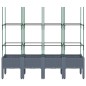 vidaXL Pflanzkübel mit Rankgitter Grau 160x40x142,5 cm PP vidaXL Pflanzkübel mit Rankgitter Grau 160x40x142,5 cm PP