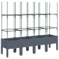 vidaXL Pflanzkübel mit Rankgitter Grau 160x40x142,5 cm PP vidaXL Pflanzkübel mit Rankgitter Grau 160x40x142,5 cm PP