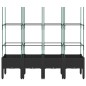 vidaXL Pflanzkübel mit Rankgitter Schwarz 160x40x142,5 cm PP vidaXL Pflanzkübel mit Rankgitter Schwarz 160x40x142,5 cm PP
