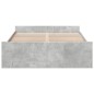 vidaXL Bettgestell mit Schubladen Betongrau 140x190 cm Holzwerkstoff vidaXL Bettgestell mit Schubladen Betongrau 140x190 cm Holzwerkstoff
