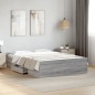 vidaXL Bettgestell mit Schubladen Grau Sonoma 140x190 cm Holzwerkstoff vidaXL Bettgestell mit Schubladen Grau Sonoma 140x190 cm Holzwerkstoff
