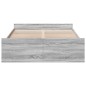 vidaXL Bettgestell mit Schubladen Grau Sonoma 140x190 cm Holzwerkstoff vidaXL Bettgestell mit Schubladen Grau Sonoma 140x190 cm Holzwerkstoff