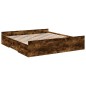 vidaXL Bettgestell mit Schubladen Räuchereiche 180x200cm Holzwerkstoff vidaXL Bettgestell mit Schubladen Räuchereiche 180x200cm Holzwerkstoff