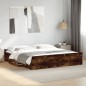 vidaXL Bettgestell mit Schubladen Räuchereiche 180x200cm Holzwerkstoff vidaXL Bettgestell mit Schubladen Räuchereiche 180x200cm Holzwerkstoff