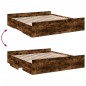 vidaXL Bettgestell mit Schubladen Räuchereiche 180x200cm Holzwerkstoff vidaXL Bettgestell mit Schubladen Räuchereiche 180x200cm Holzwerkstoff