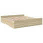 vidaXL Bettgestell mit Schubladen Sonoma-Eiche 180x200cm Holzwerkstoff vidaXL Bettgestell mit Schubladen Sonoma-Eiche 180x200cm Holzwerkstoff