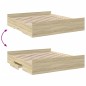 vidaXL Bettgestell mit Schubladen Sonoma-Eiche 180x200cm Holzwerkstoff vidaXL Bettgestell mit Schubladen Sonoma-Eiche 180x200cm Holzwerkstoff