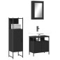 vidaXL 3-tlg. Badmöbel-Set Schwarz Holzwerkstoff vidaXL 3-tlg. Badmöbel-Set Schwarz Holzwerkstoff
