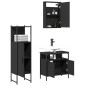 vidaXL 3-tlg. Badmöbel-Set Schwarz Holzwerkstoff vidaXL 3-tlg. Badmöbel-Set Schwarz Holzwerkstoff