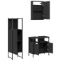 vidaXL 3-tlg. Badmöbel-Set Schwarz Holzwerkstoff vidaXL 3-tlg. Badmöbel-Set Schwarz Holzwerkstoff
