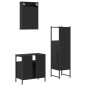 vidaXL 3-tlg. Badmöbel-Set Schwarz Holzwerkstoff vidaXL 3-tlg. Badmöbel-Set Schwarz Holzwerkstoff