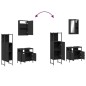 vidaXL 3-tlg. Badmöbel-Set Schwarz Holzwerkstoff vidaXL 3-tlg. Badmöbel-Set Schwarz Holzwerkstoff