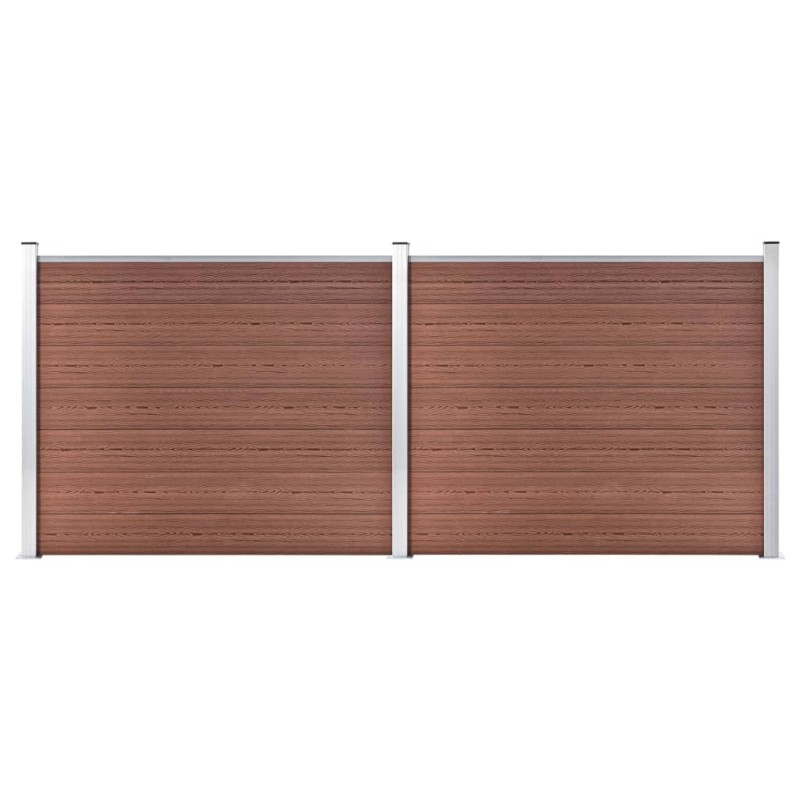 Zaunelement Set WPC 353x146 cm Braun Zaunelement Set WPC 353x146 cm Braun