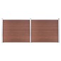 Zaunelement Set WPC 353x146 cm Braun Zaunelement Set WPC 353x146 cm Braun