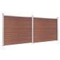 Zaunelement Set WPC 353x146 cm Braun Zaunelement Set WPC 353x146 cm Braun