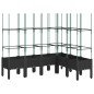 vidaXL Pflanzkübel mit Rankgitter Schwarz 160x120x142,5 cm PP vidaXL Pflanzkübel mit Rankgitter Schwarz 160x120x142,5 cm PP