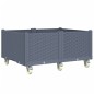 vidaXL Pflanzkasten mit Rollen Grau 100x80x54 cm PP vidaXL Pflanzkasten mit Rollen Grau 100x80x54 cm PP