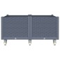 vidaXL Pflanzkasten mit Rollen Grau 100x80x54 cm PP vidaXL Pflanzkasten mit Rollen Grau 100x80x54 cm PP