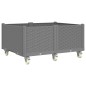 vidaXL Pflanzkasten mit Rollen Hellgrau 100x80x54 cm PP vidaXL Pflanzkasten mit Rollen Hellgrau 100x80x54 cm PP