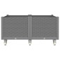 vidaXL Pflanzkasten mit Rollen Hellgrau 100x80x54 cm PP vidaXL Pflanzkasten mit Rollen Hellgrau 100x80x54 cm PP