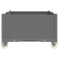 vidaXL Pflanzkasten mit Rollen Hellgrau 100x80x54 cm PP vidaXL Pflanzkasten mit Rollen Hellgrau 100x80x54 cm PP