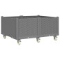 vidaXL Pflanzkasten mit Rollen Hellgrau 100x80x54 cm PP vidaXL Pflanzkasten mit Rollen Hellgrau 100x80x54 cm PP