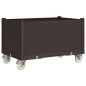 vidaXL Pflanzkasten mit Rollen Braun 80x50x54 cm PP vidaXL Pflanzkasten mit Rollen Braun 80x50x54 cm PP